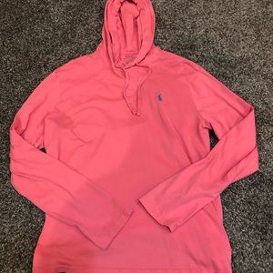 Long sleeve polo hooded shirt